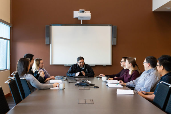 CIC staff meeting in board room